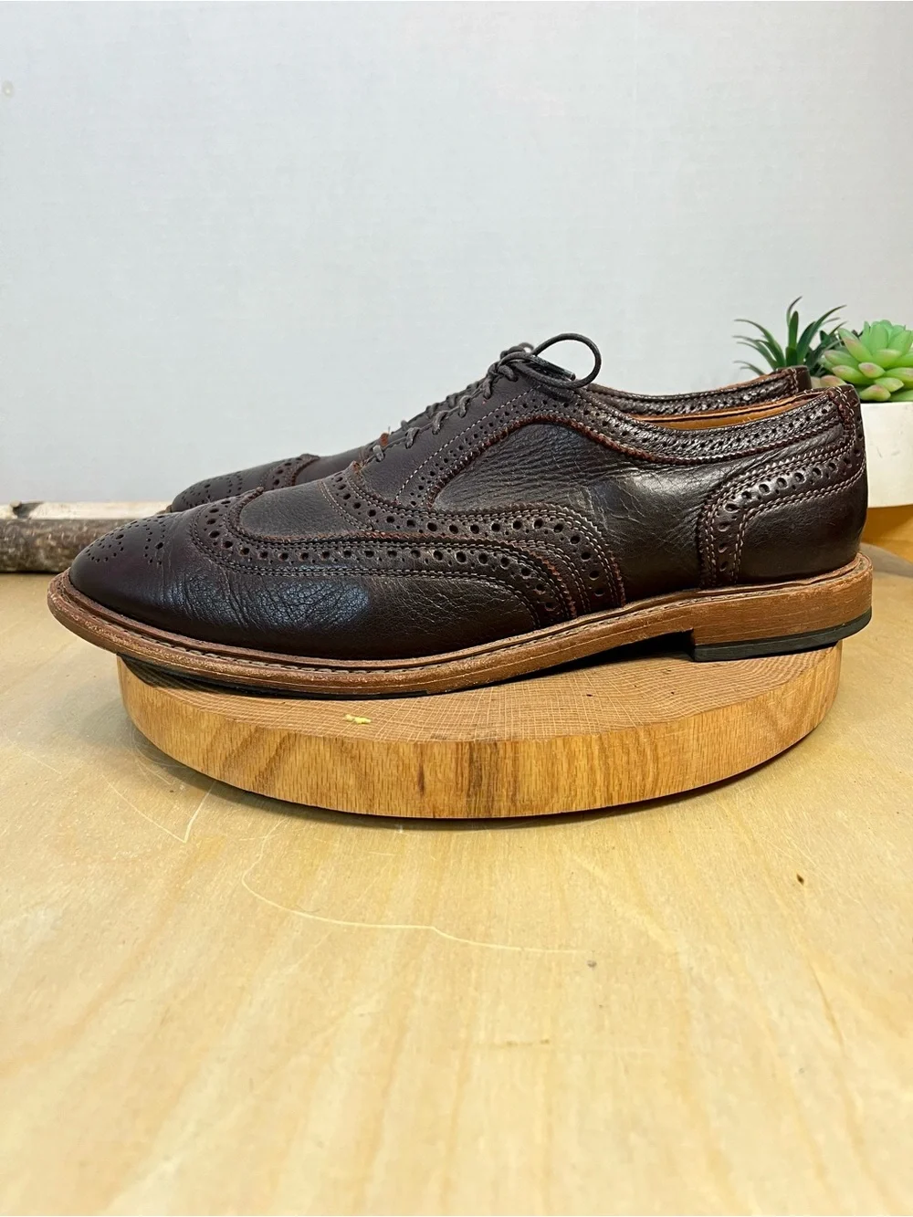 Allen Edmonds Neumok 2.0 Wingtip Oxford – Brown Leather – Men's Size 10D